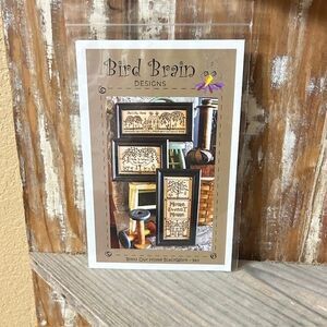 Bird Brain Designs Bless Our Home Blackwork #543 Embroidery Pattern Only